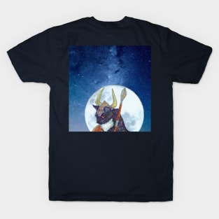 Cat Viking of the Moon T-Shirt